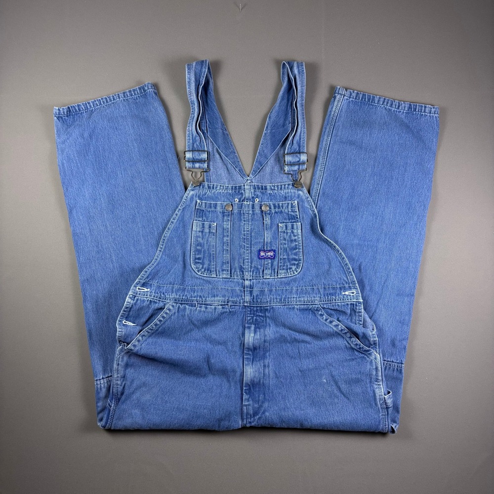 Big Smith Mens Denim Bib Overalls Blue Workwear Cotton B94028SW 38x32